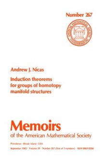 Induction Theorems for Groups of Homotopy Manifold Structures