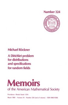 A Dirichlet Problem for Distributions and Specifications for Random Fields