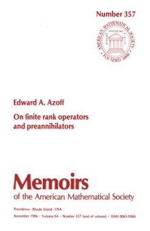 On Finite Rank Operators and Preannihilators
