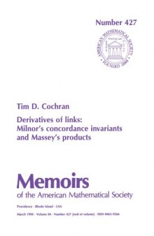 Derivatives of Links: Milnor’s Concordance Invariants and Massey’s Products