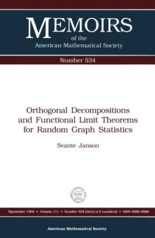 Orthogonal Decompositions and Functional Limit Theorems for Random Graph Statistics