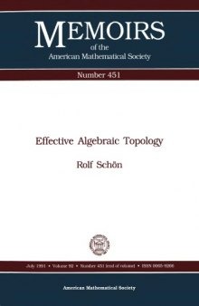 Effective algebraic topology