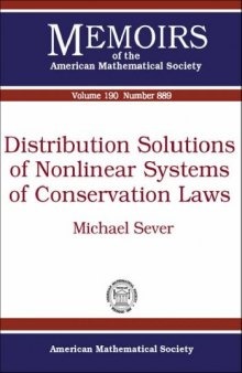 Distribution Solutions of Nonlinear Systems of Conservation Laws