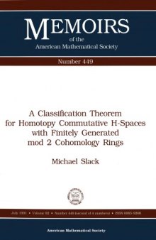 A Classification Theorem for Homotopy Commutative H-Spaces With Finitely Generated Mod 2 Cohomology Rings