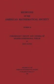 Cohomology Groups and Genera of Higher-Dimensional Fields