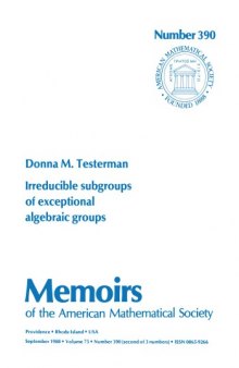 Irreducible Subgroups of Exceptional Algebraic Groups