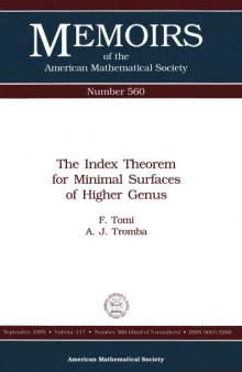 The Index Theorem for Minimal Surfaces of Higher Genus