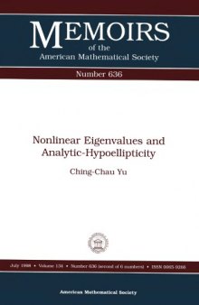 Nonlinear Eigenvalues and Analytic-Hypoellipticity