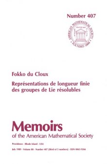 Representations De Longueur Finie Des Groupes De Lie Resolubles