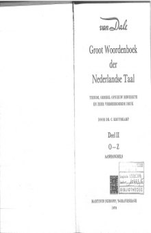 Groot woordenboek der Nederlandse taal - Deel 2 - O - Z. Aanhangsels