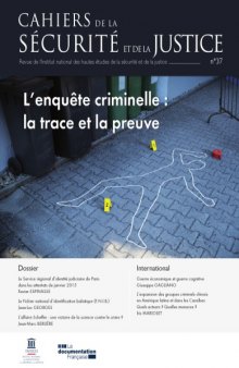 L’enquête criminelle : la trace et la preuve