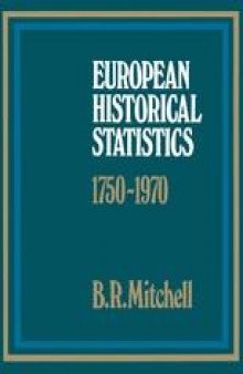 European Historical Statistics 1750–1970