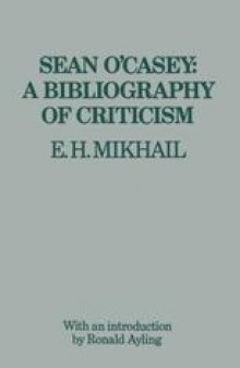 Sean O’Casey: A Bibliography of Criticism