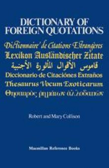 Dictionary of Foreign Quotations