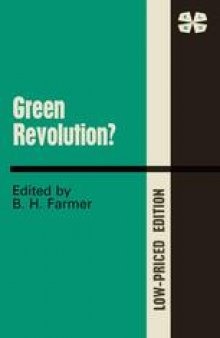 Green Revolution?: Technology and Change in Rice-growing Areas of Tamil Nadu and Sri Lanka