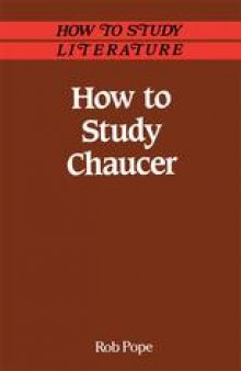 How to Study Chaucer