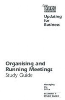 Organising and Running Meetings: Study Guide