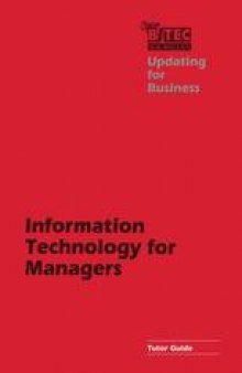 Information Technology for Managers Tutor Guide