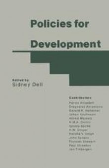 Policies for Development: Essays in Honour of Gamani Corea