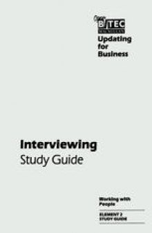 Interviewing: Study Guide