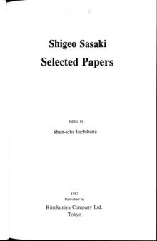 Shigeo Sasaki Selected Papers