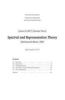 Spectral and Representation Theory [lecture notes]