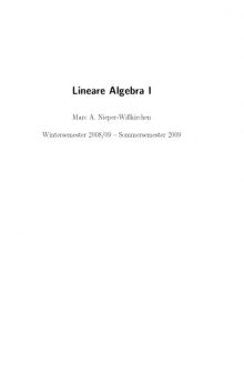 Lineare Algebra I