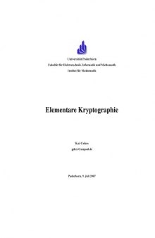 Elementare Kryptographie [Lecture notes]