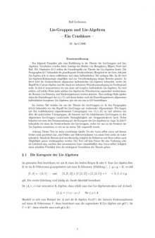 Lie-Gruppen und Lie-Algebren - Ein Crashkurs [Lecture notes]