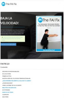 The FAI Fix -  La No Quirúrjica, No Invasiva Solución Para Curar tu Cadera y Recuperar tu Vida.
