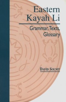 Eastern Kayah Li : grammar, texts, glossary