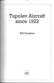 Tupolev Aircraft since 1922