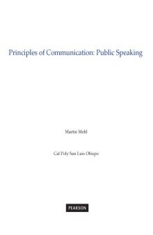 Principles of Communication: Public Speaking