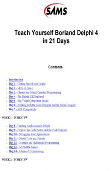 Teach yourself Borland Delphi 4 in 21 Days
