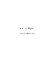 Abstract algebra: Theory and applications