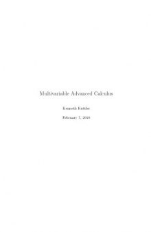 Multivariable advanced calculus