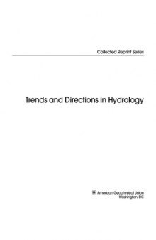 Trends and directions in hydrology
