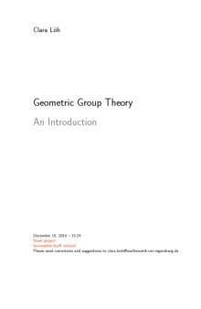 Geometric group theory, an introduction