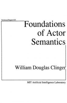 Foundations of actor semantics