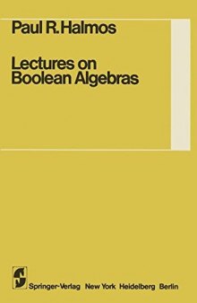 Lectures on Boolean Algebras