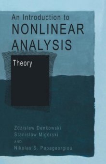An Introduction to Nonlinear Analysis: Theory