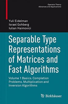 Separable Type Representations of Matrices and Fast Algorithms: Volume 1 Basics. Completion Problems. Multiplication and Inversion Algorithms