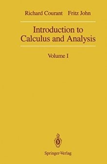 Introduction to Calculus and Analysis. Vol.1