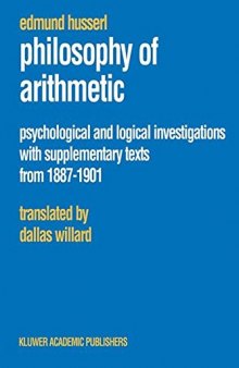 Collected works, vol.10: Philosophy of arithmetic : psychological and logical investigations