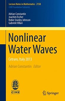 Nonlinear Water Waves: Cetraro, Italy 2013