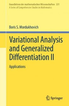 Variational Analysis and Generalized Differentiation II: Applications
