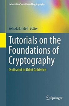 Tutorials on the Foundations of Cryptography: Dedicated to Oded Goldreich