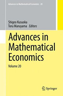 Advances in mathematical economics. Vol.20