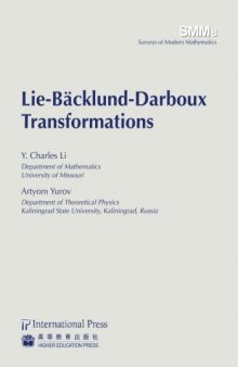 Lie-Bäcklund-Darboux Transformations