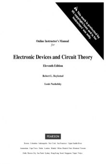 Instructors Solution Manual Electronic Devices and Circuit Theory